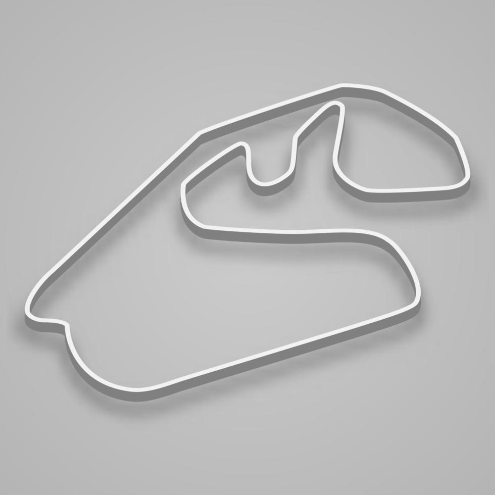 Interlagos Circuit for motorsport and autosport. vector