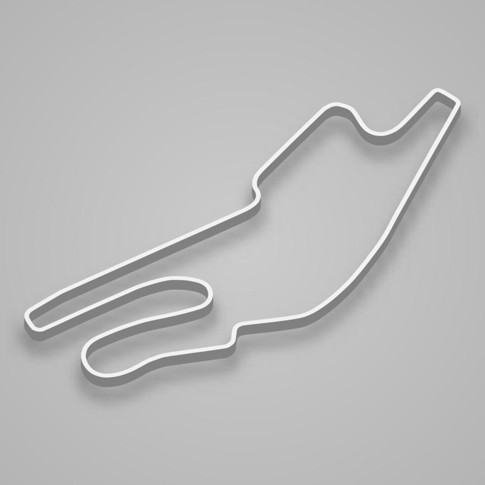 Bugatti Circuit for motorsport and autosport. vector