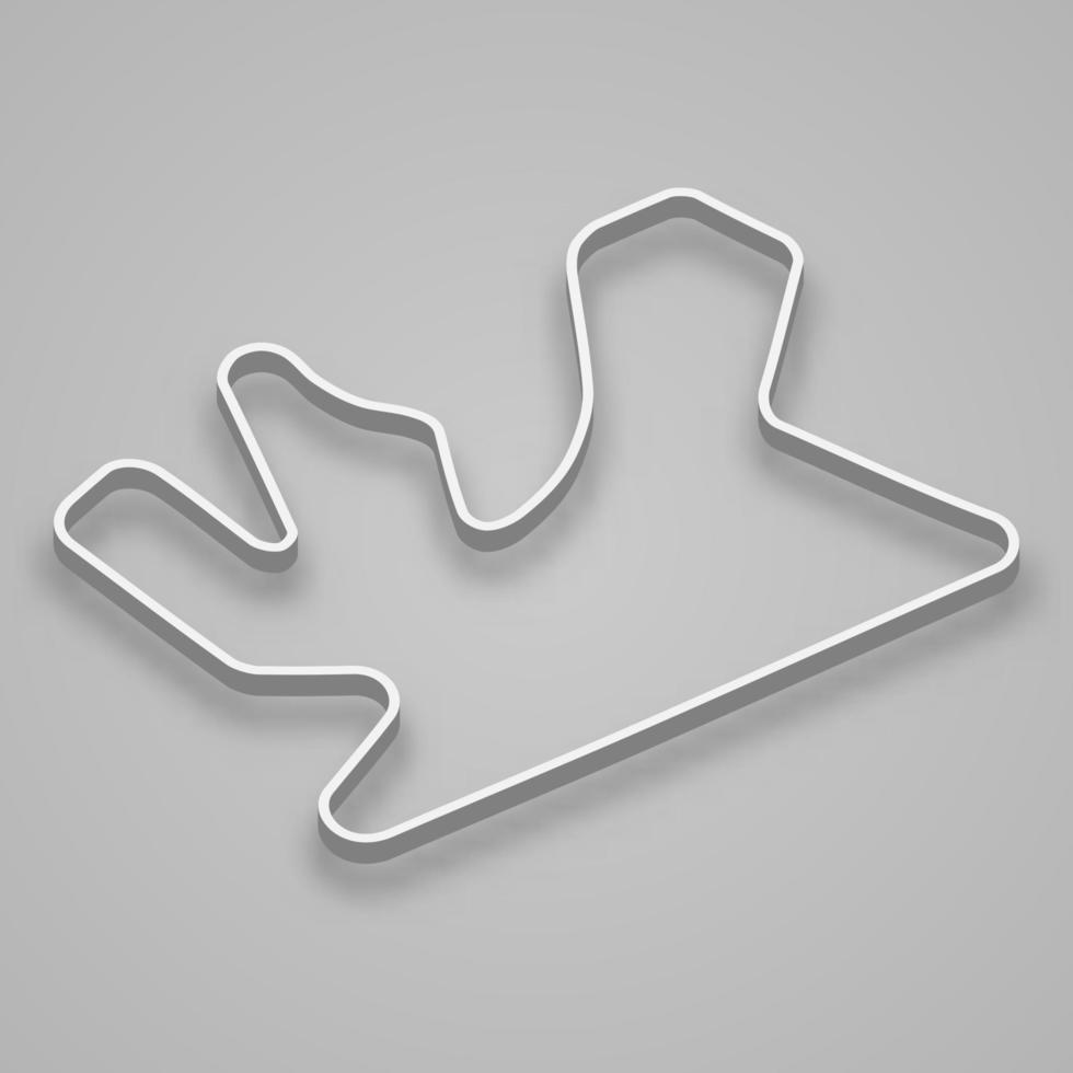 Losail Circuit for motorsport and autosport. vector