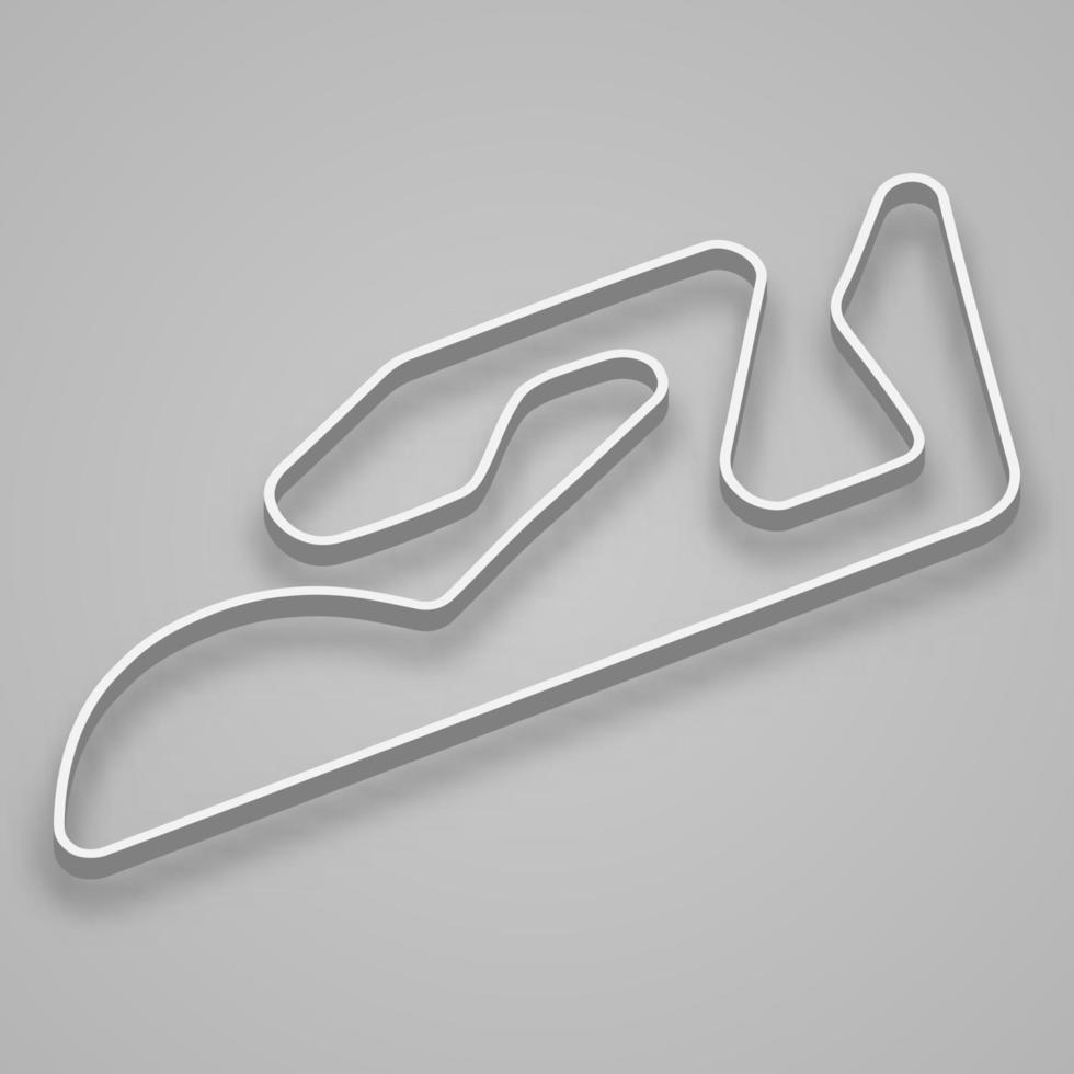 Valencia Circuit for motorsport and autosport. vector