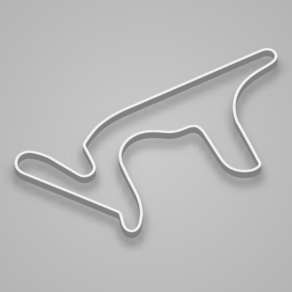 Termas de Rio Hondo Circuit for motorsport and autosport. vector