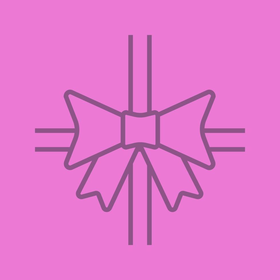 Bow color linear icon. Thin line outline symbols on color background. Vector illustration