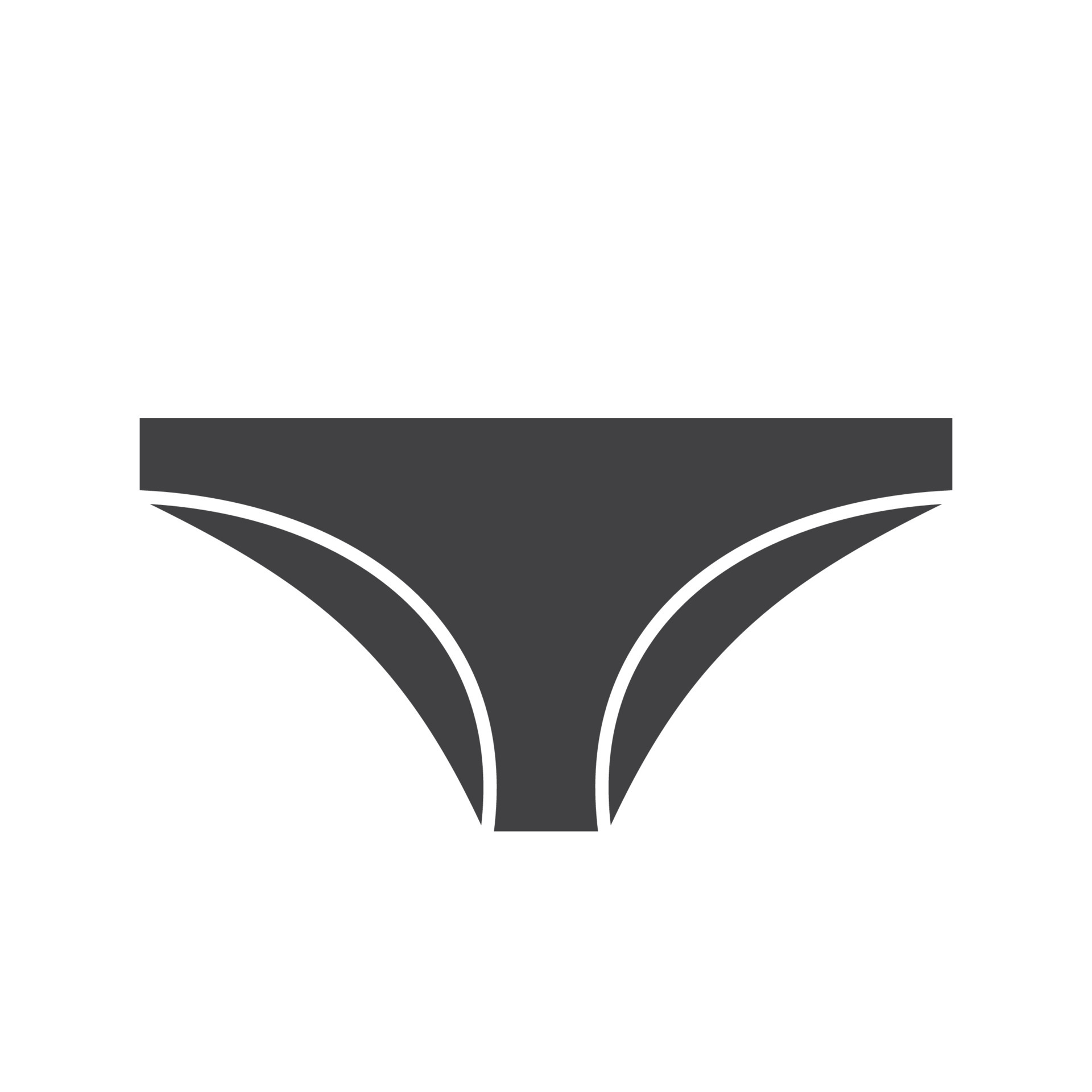 Panties glyph icon. Silhouette symbol. Negative space. Vector isolated ...