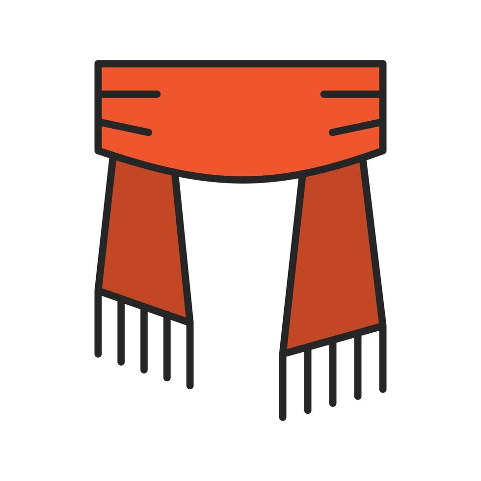 Scarf color icon. Isolated vector illustration