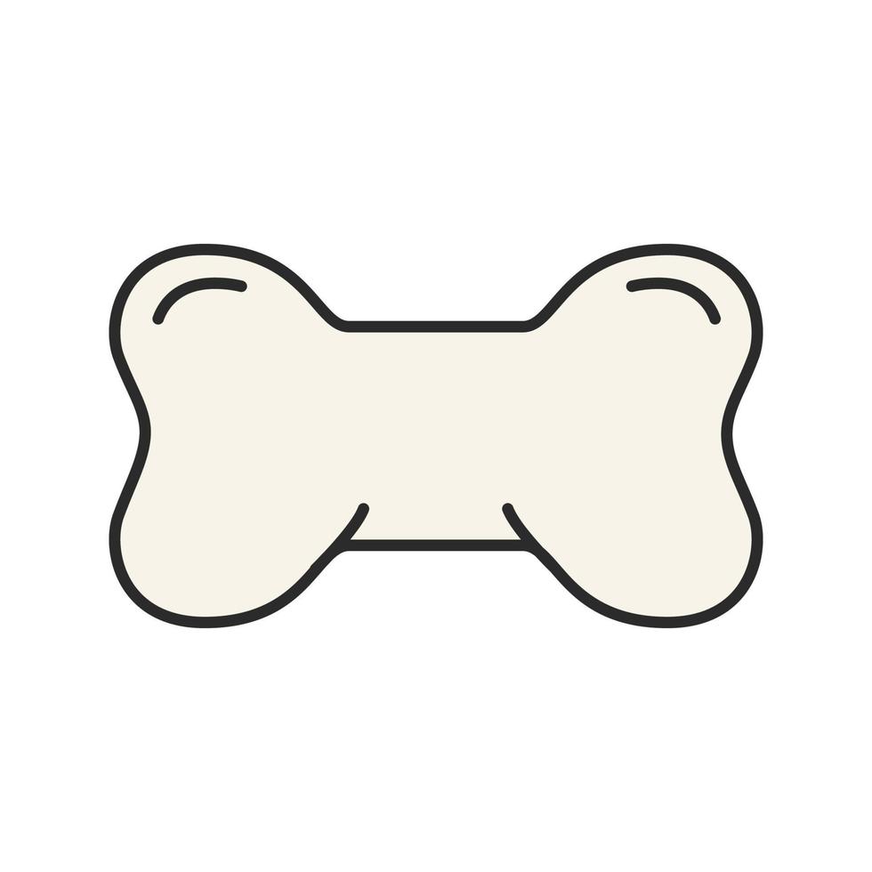 Dog's bone toy color icon. Chew toy. Isolated vector illustration