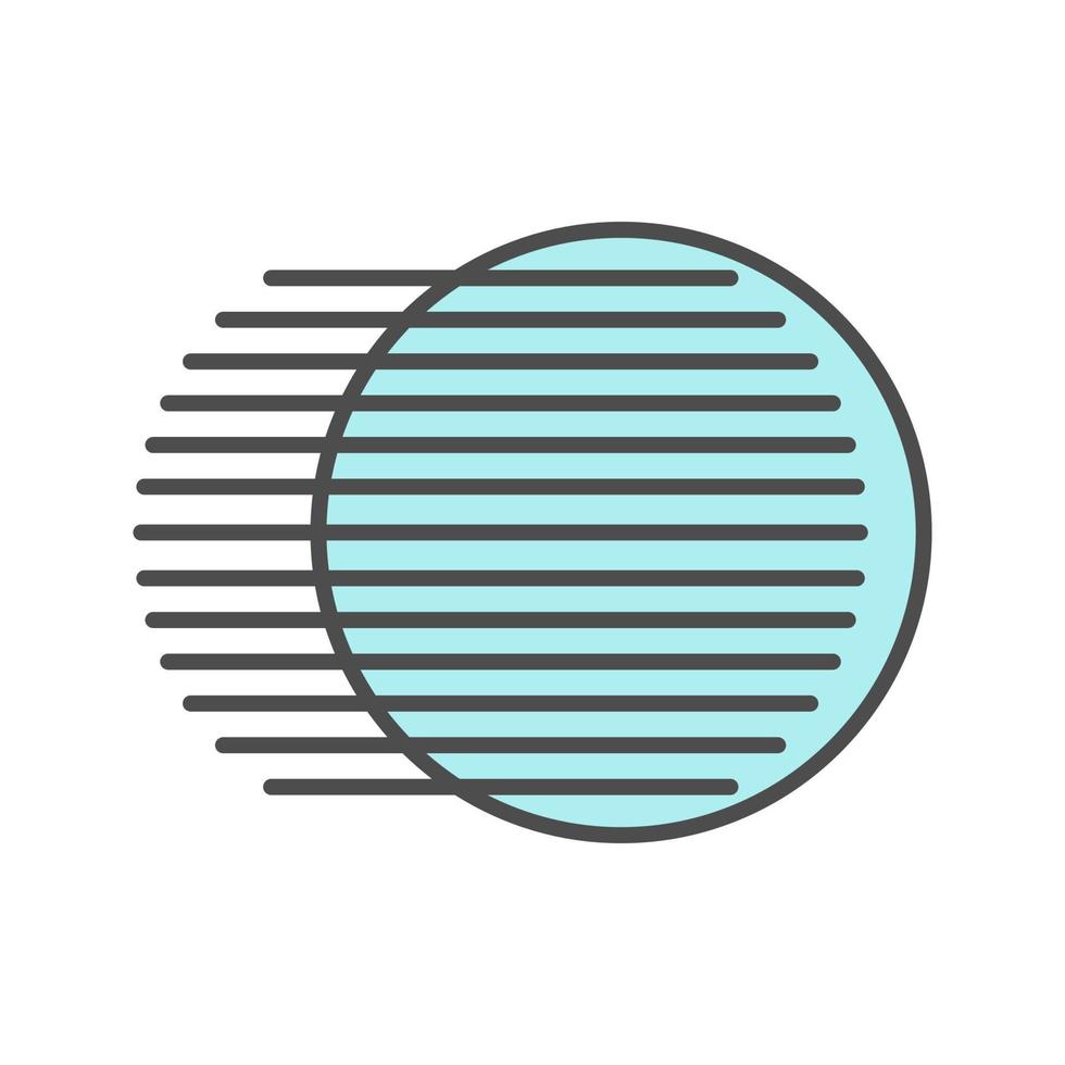 Movement symbol color icon. Dynamic motion concept. Isolated vector illustration