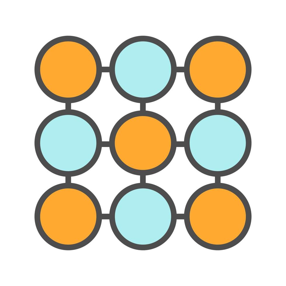 Structure symbol color icon. Composition abstract metaphor. Isolated vector illustration