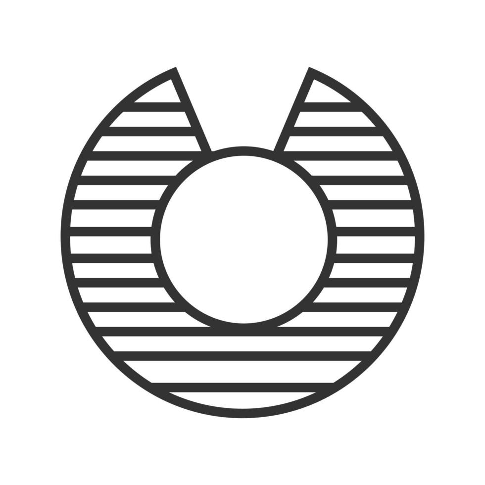 Vulnerability linear icon. Thin line illustration. Abstract metaphor contour symbol. Vector isolated outline drawing