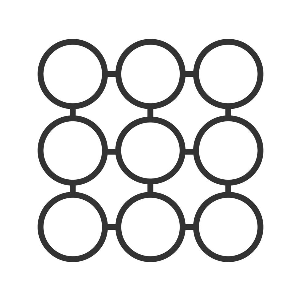 Structure linear icon. Thin line illustration. Composition abstract metaphor contour symbol. Vector isolated outline drawing