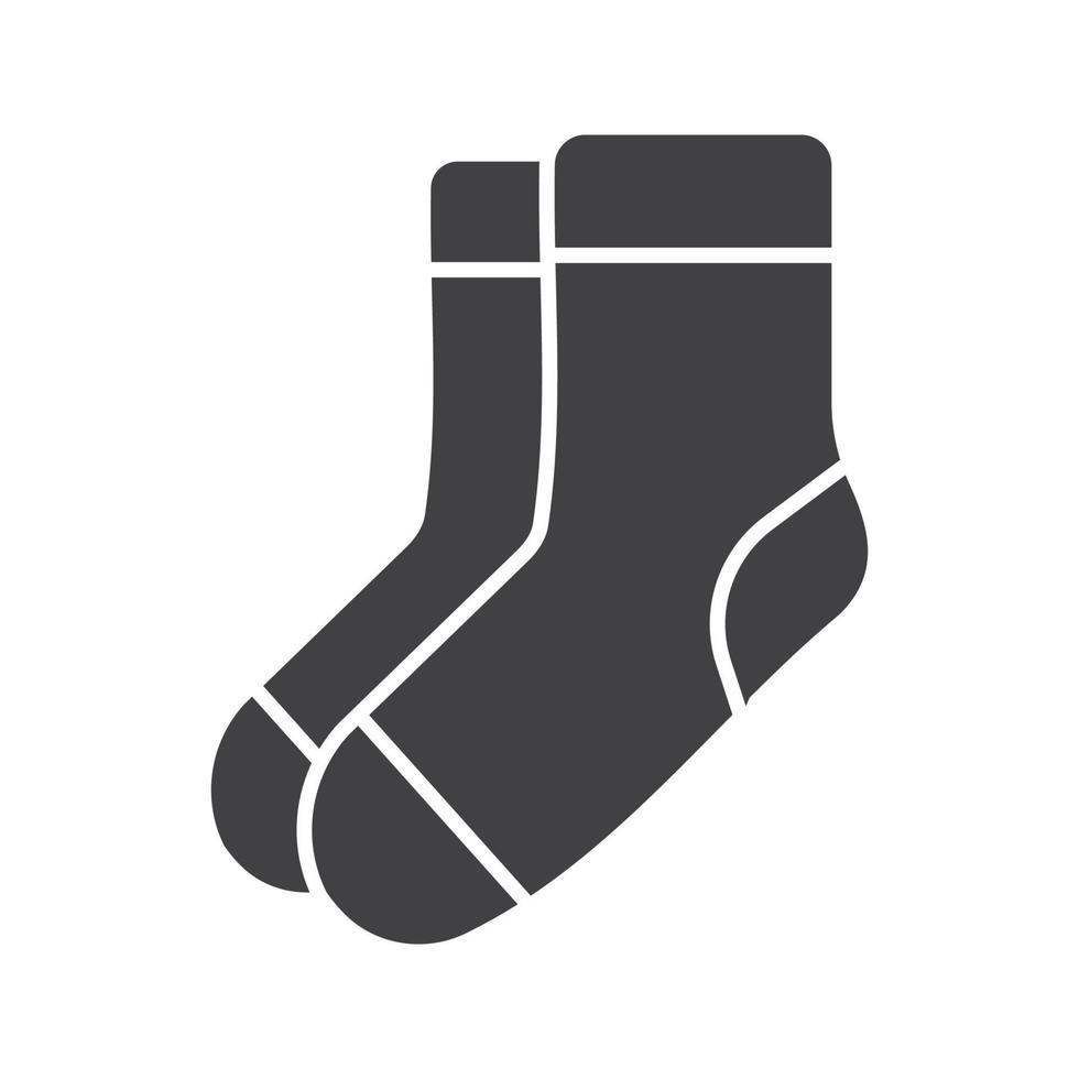 Warm socks glyph icon. Silhouette symbol. Negative space. Vector ...