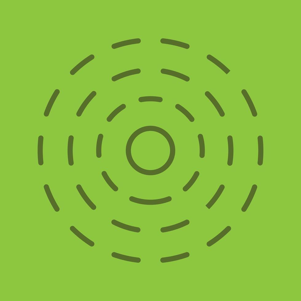 Influence color linear icon. Thin line outline symbols on color background. Vector illustration