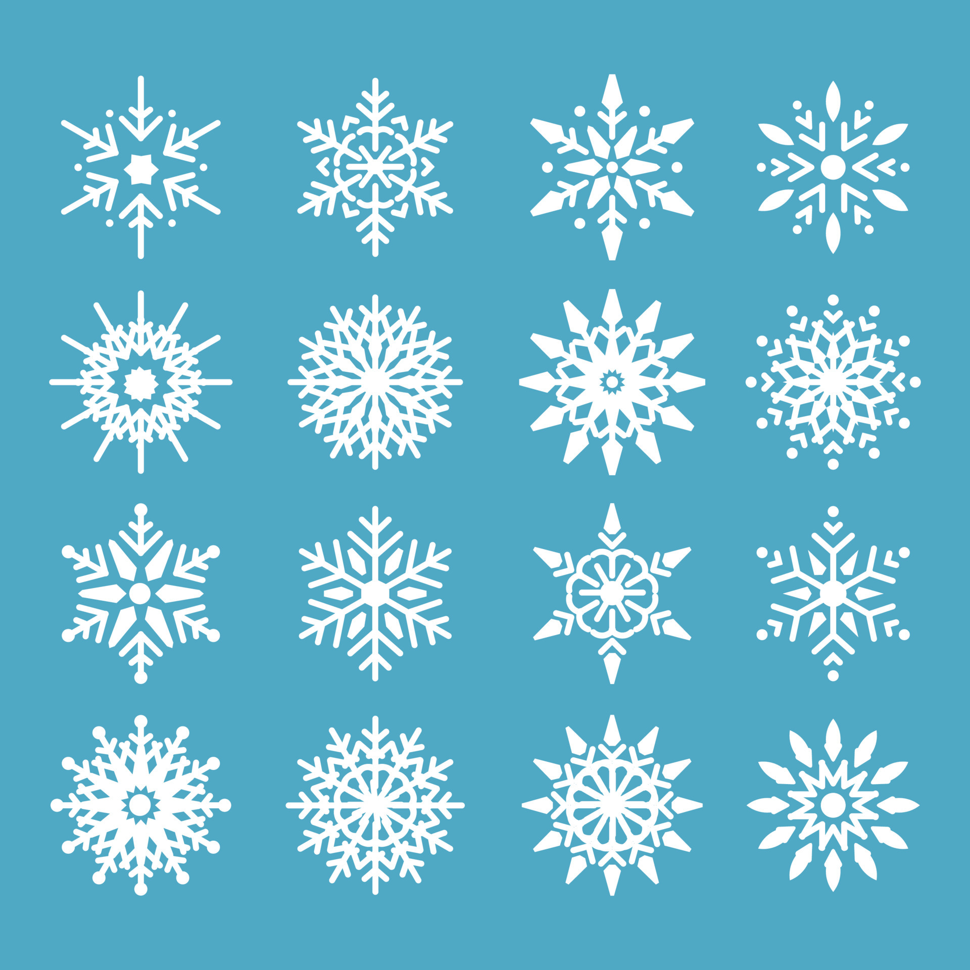 Snowflake logo icon set 4240533 Vector Art at Vecteezy