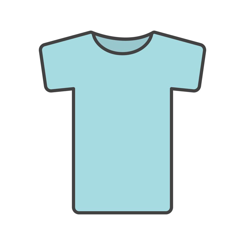 T-shirt color icon. Isolated vector illustration