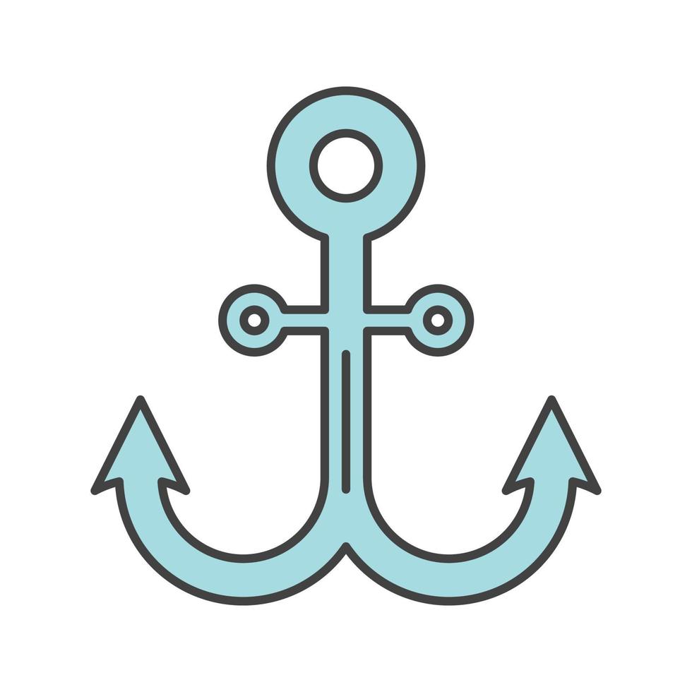 Anchor color icon. Isolated vector illustration