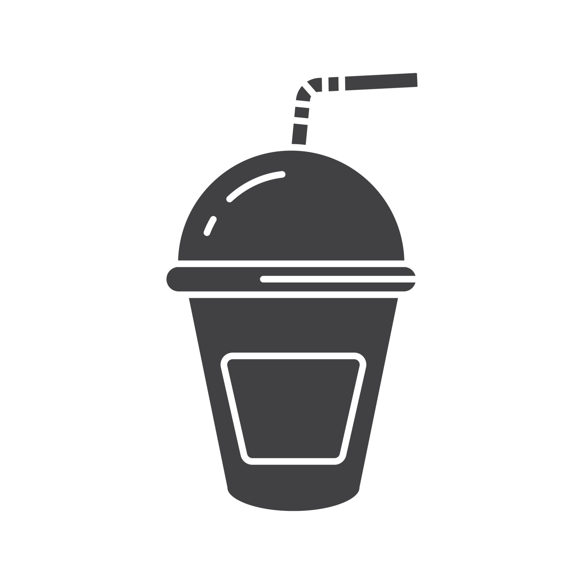 Refreshing Soda Drink Glyph Icon Silhouette Symbol Lemonade Paper Cup Refreshing Soda Drink Glyph Icon Silhouette Symbol Lemonade Paper Cup