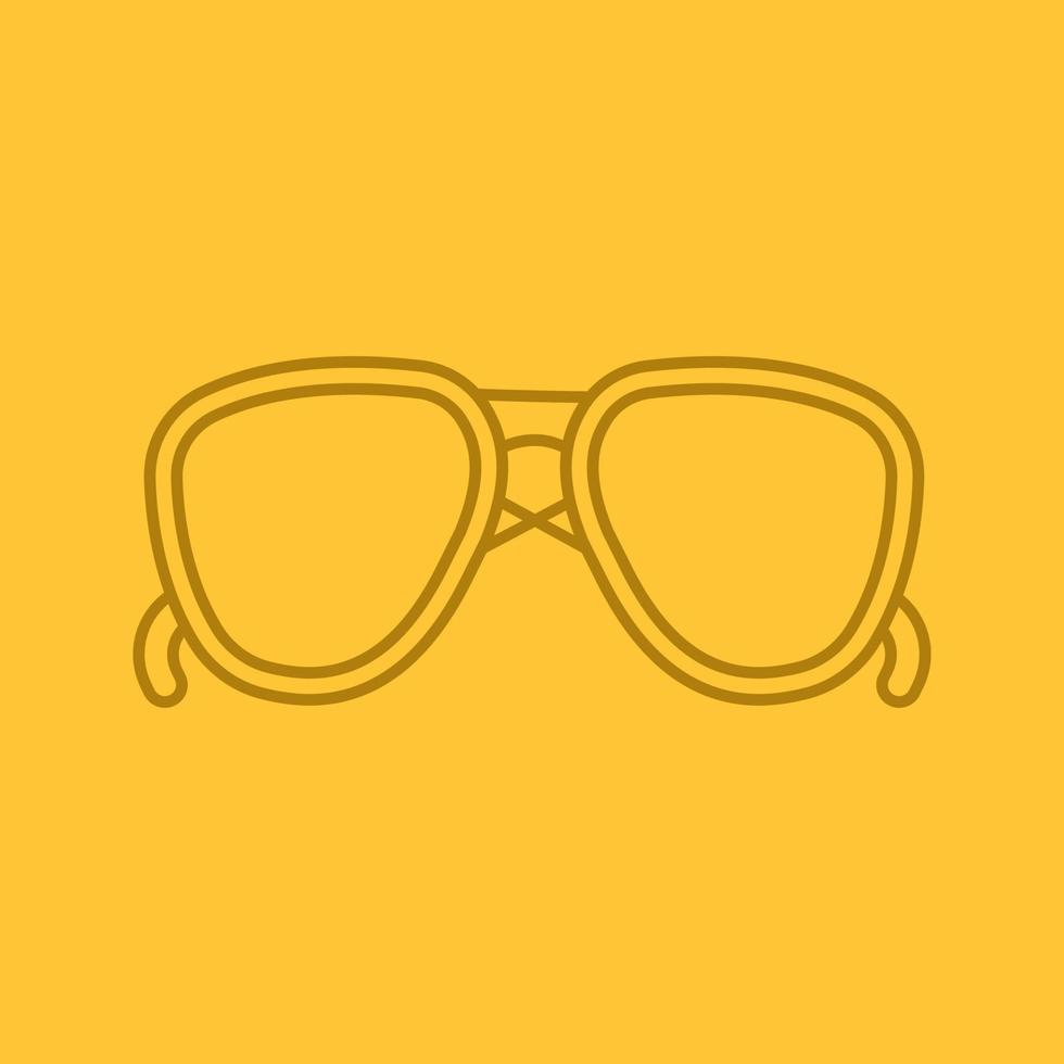 Sunglasses color linear icon. Aviators. Thin line outline symbols on color background. Vector illustration