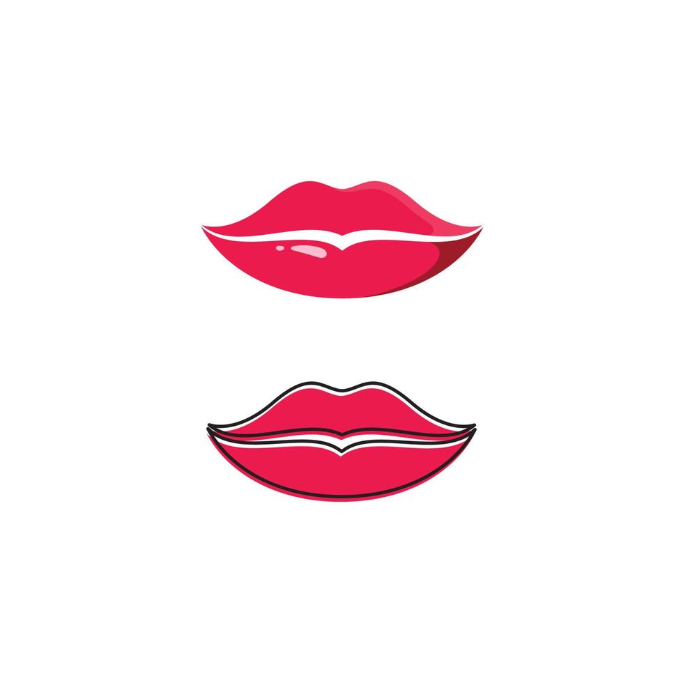 labios logo belleza, labios sexy ilustración vectorial vector