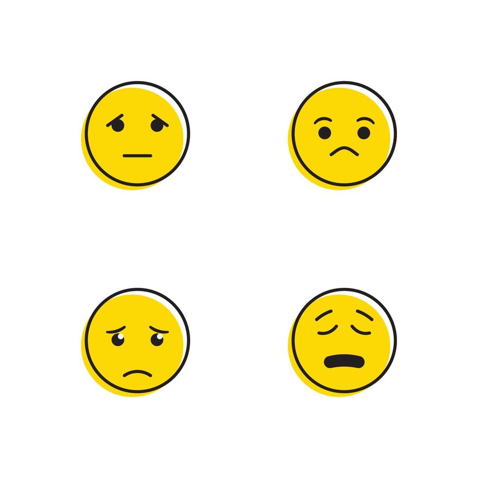 Sad Emotion icon design vector illustration Template