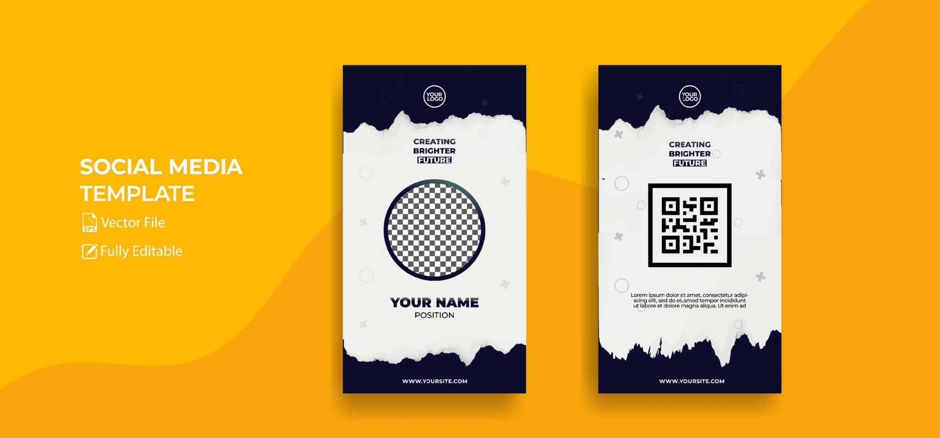 Elegant modern ID Card or Business Card Template,Free Vector