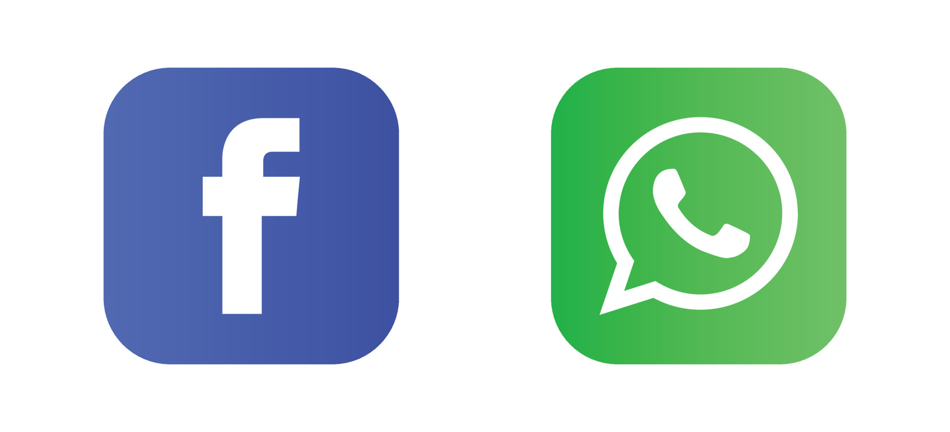 vector de icono de whatsapp de facebook, conjunto de iconos de redes  sociales en blanco y negro 4241170 Vector en Vecteezy