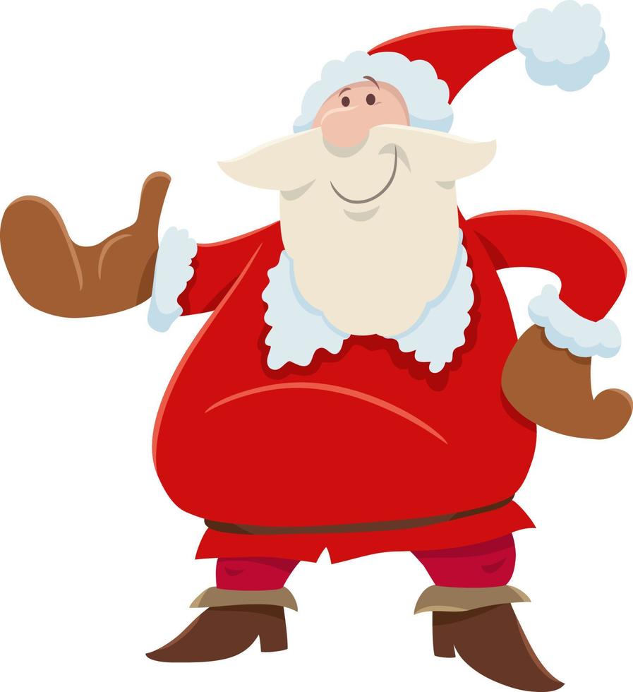 Santa Claus cartoon character on Christmas time vector