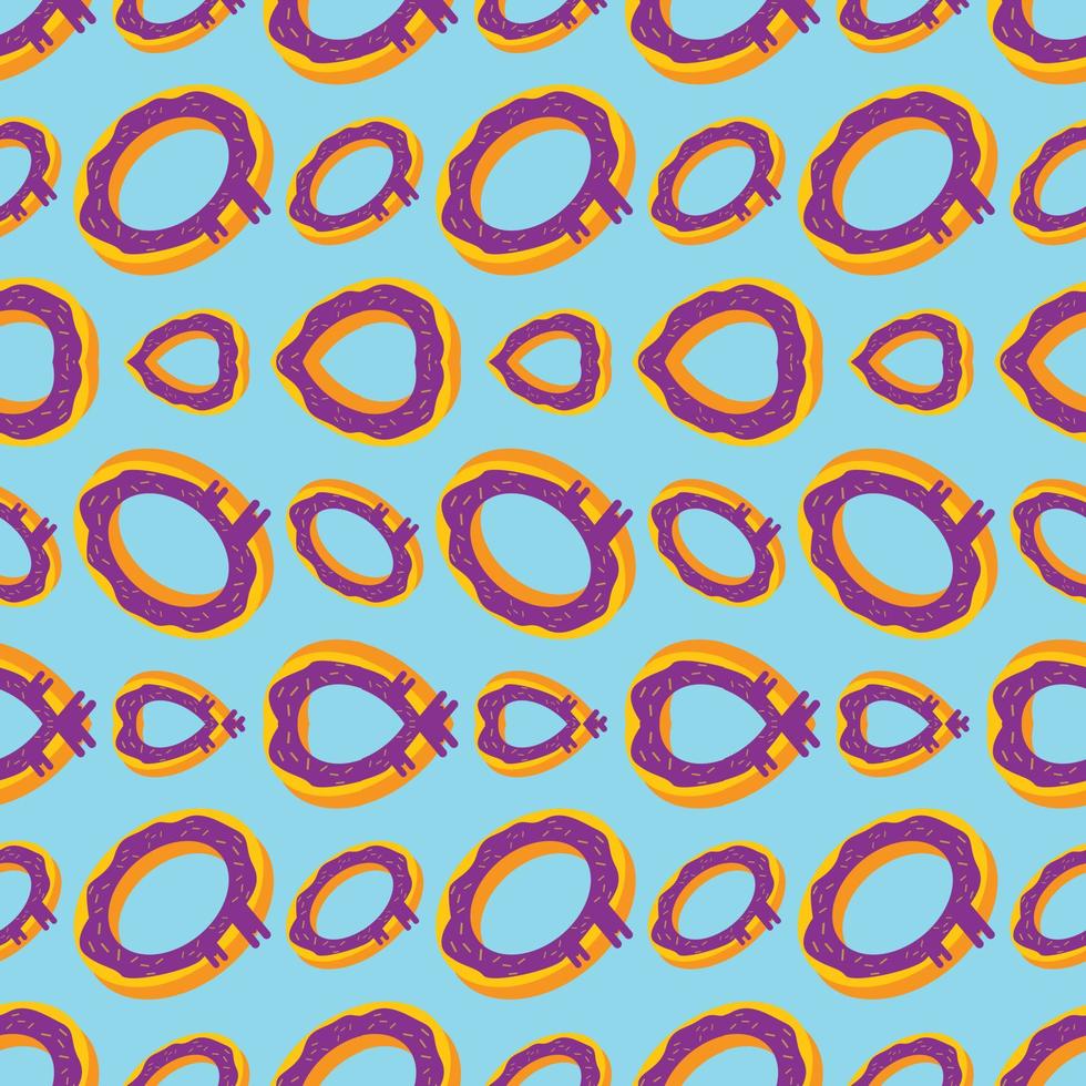 Seamless Pattern Background of Donut Shape vector