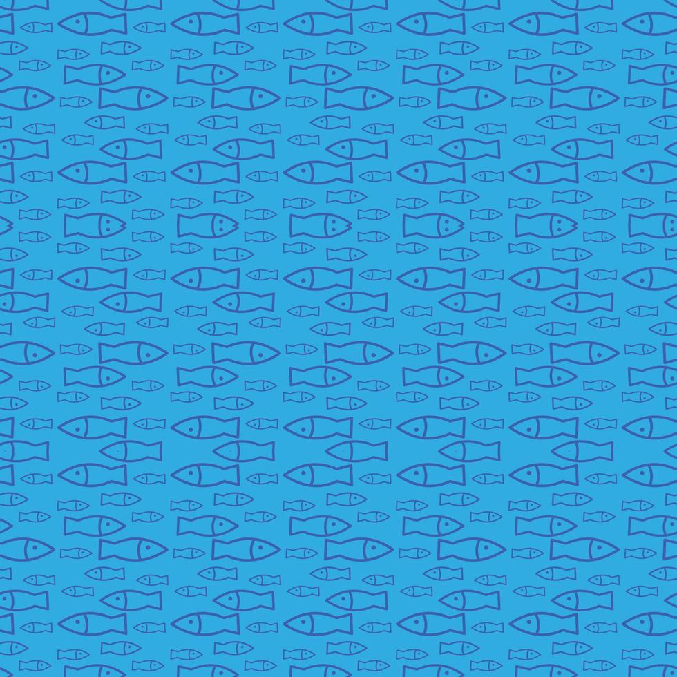 Seamless Pattern Background of Fish Shape vector