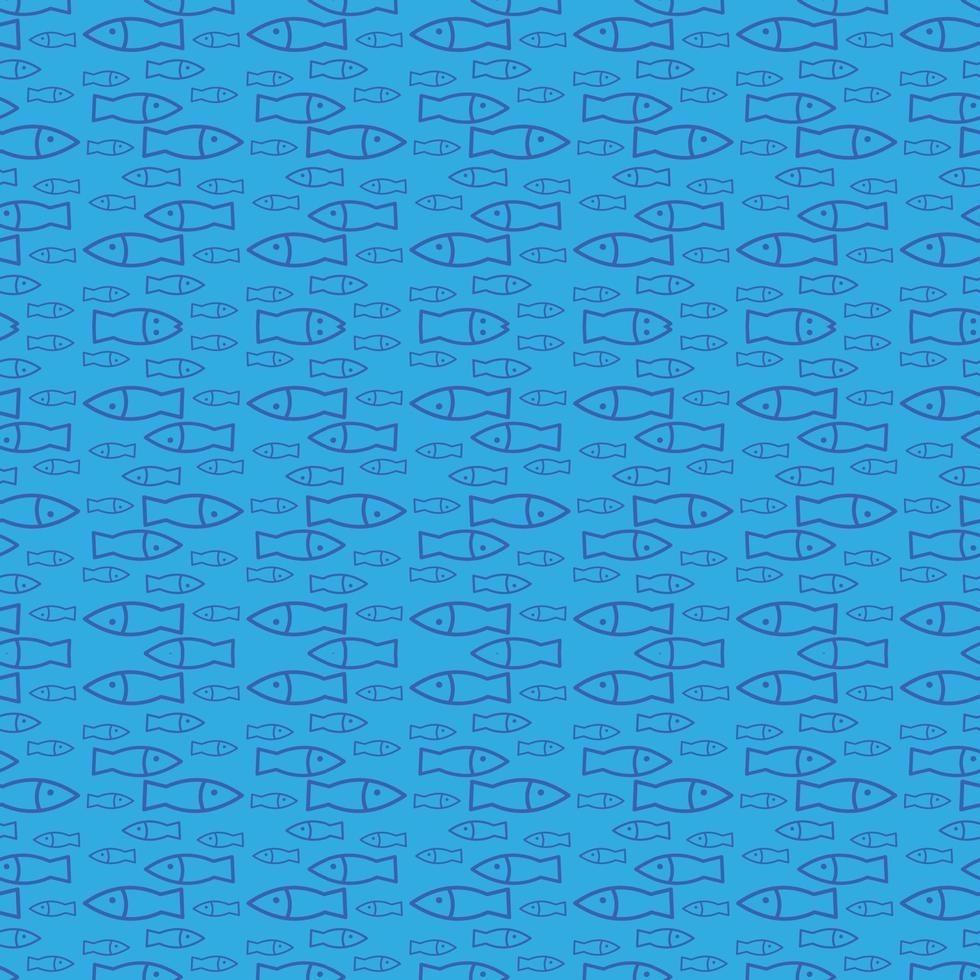 Seamless Pattern Background of Fish Shape vector