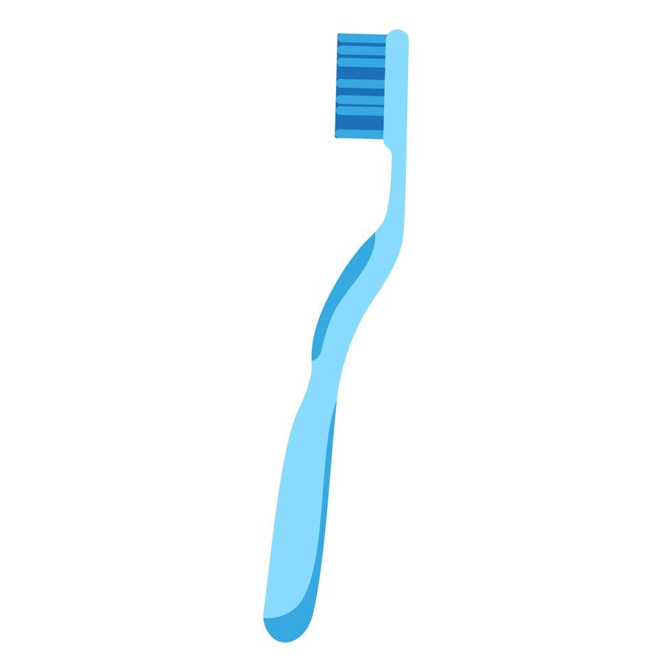 Cepillo de dientes manual azul de dibujos animados de vector. vector