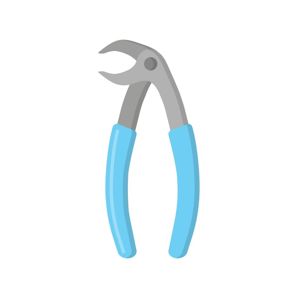 Vector cartoon dental wisdom extraction forceps surgical instrument.