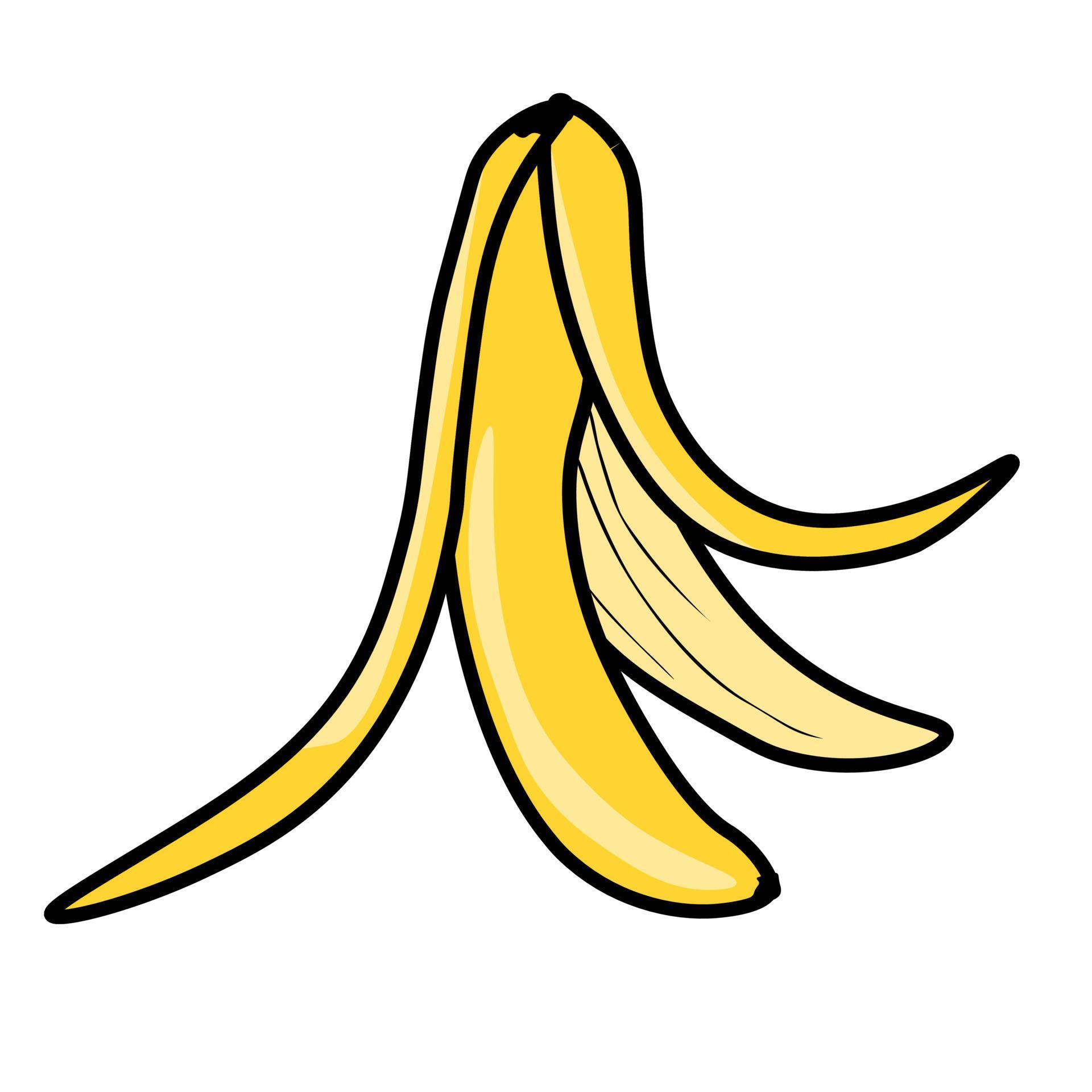 Banana peel in vector drawing 4242486 Vector Art at Vecteezy