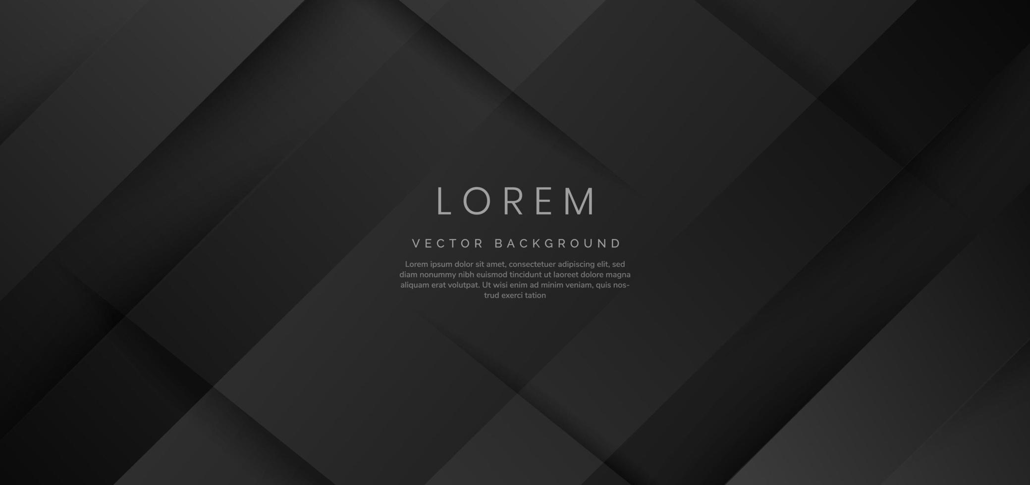 Abstract black and grey gradient geometric diagonal background. vector