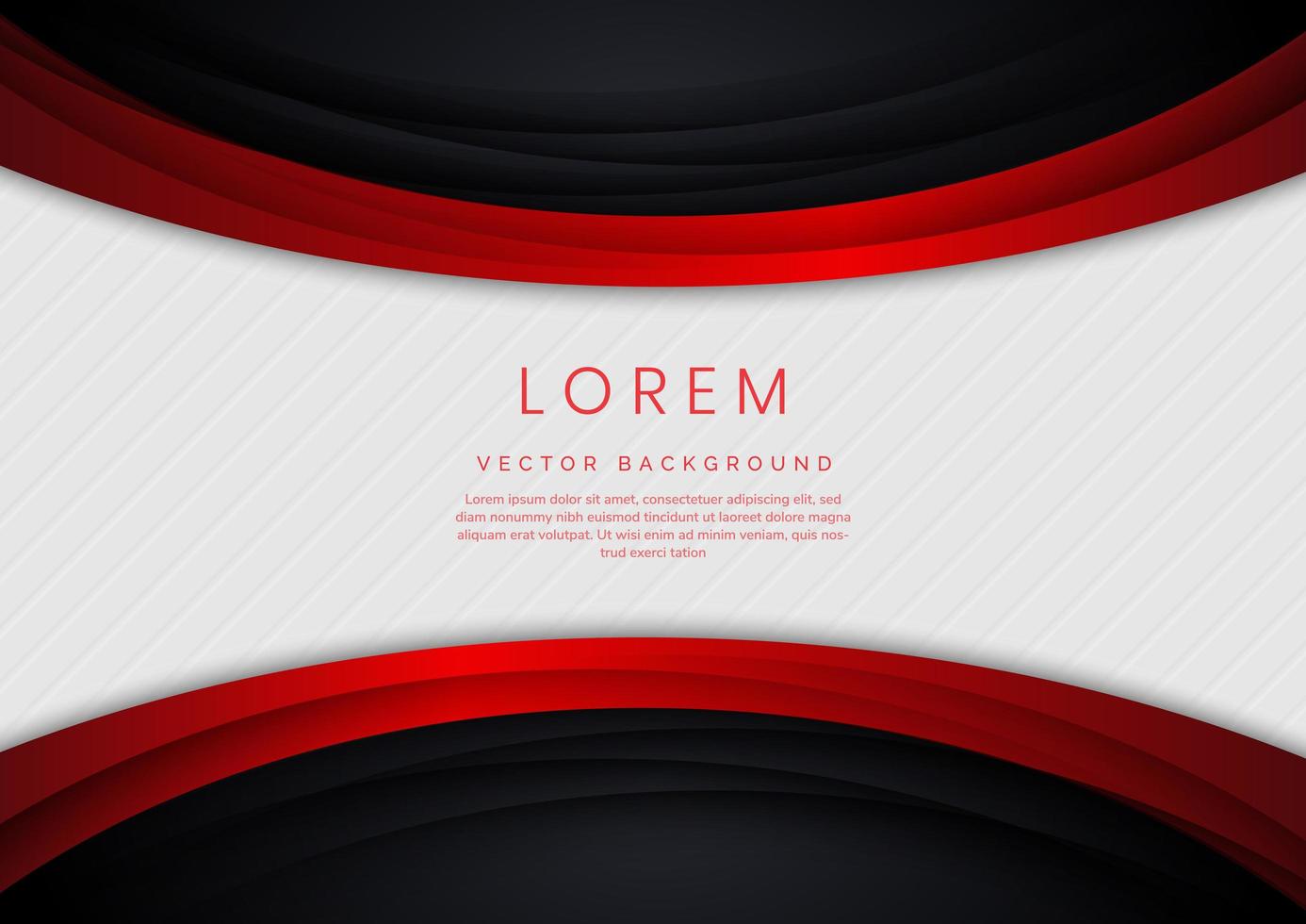 Template corporate banner concept red black grey and white contrast background. vector