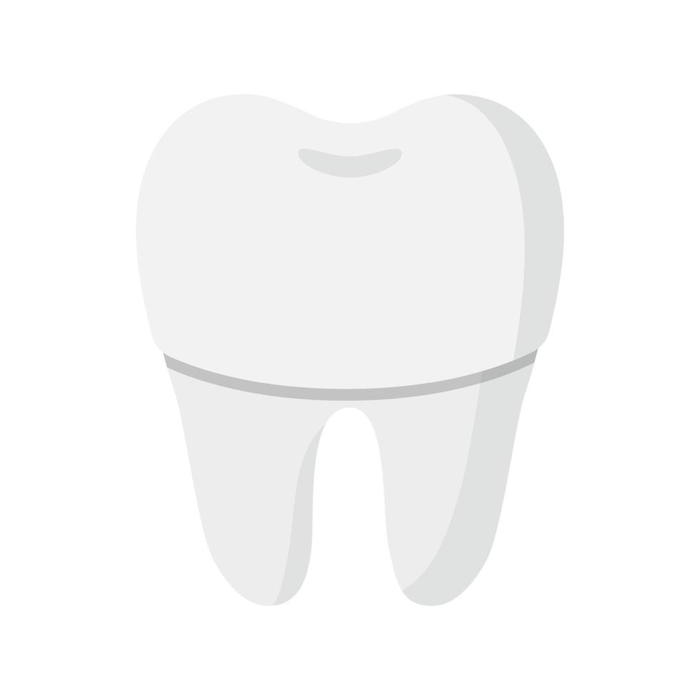 Vector cartoon dental tooth crown.