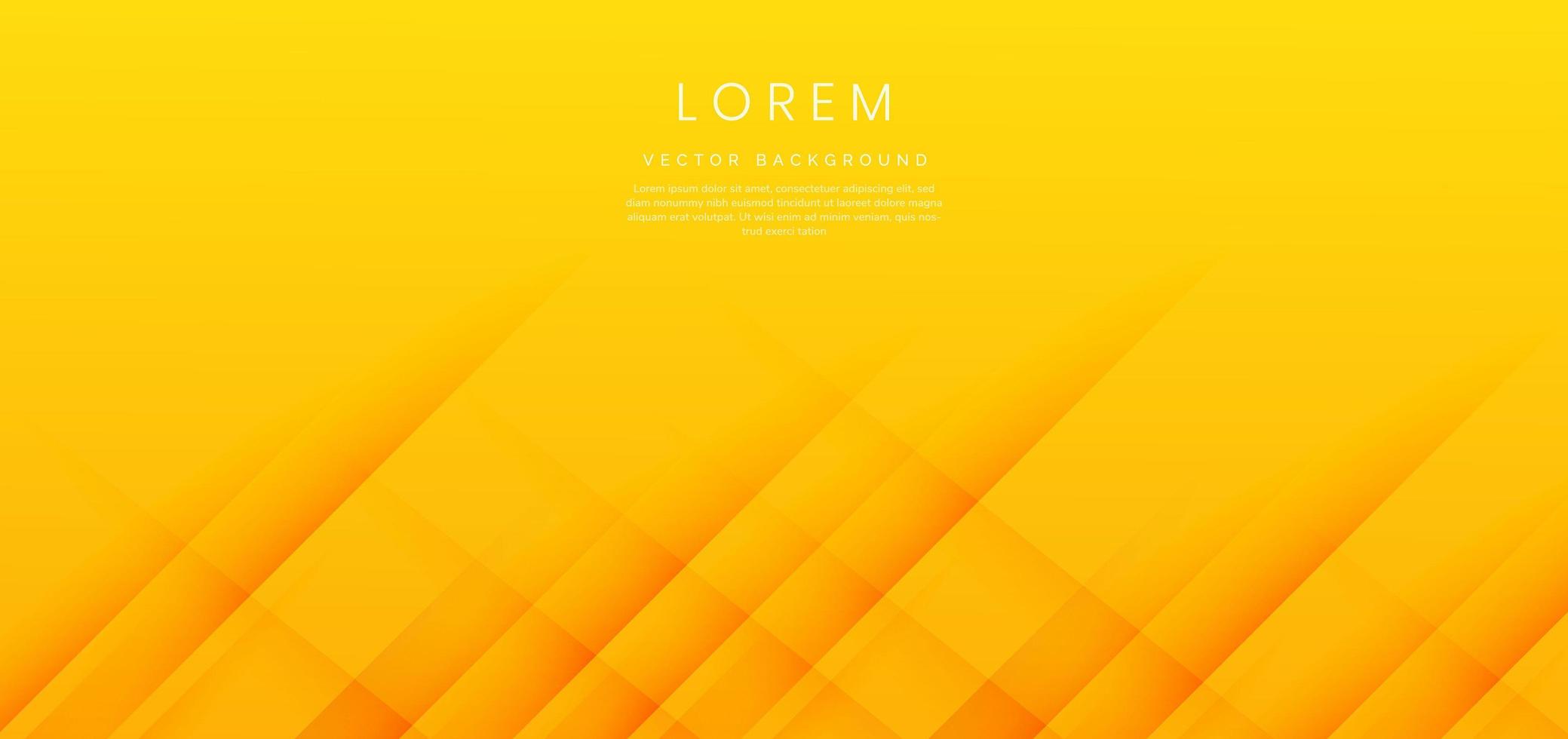 Yellow and orange gradient background with dynamic diagonal stripe lines and shadow. vector