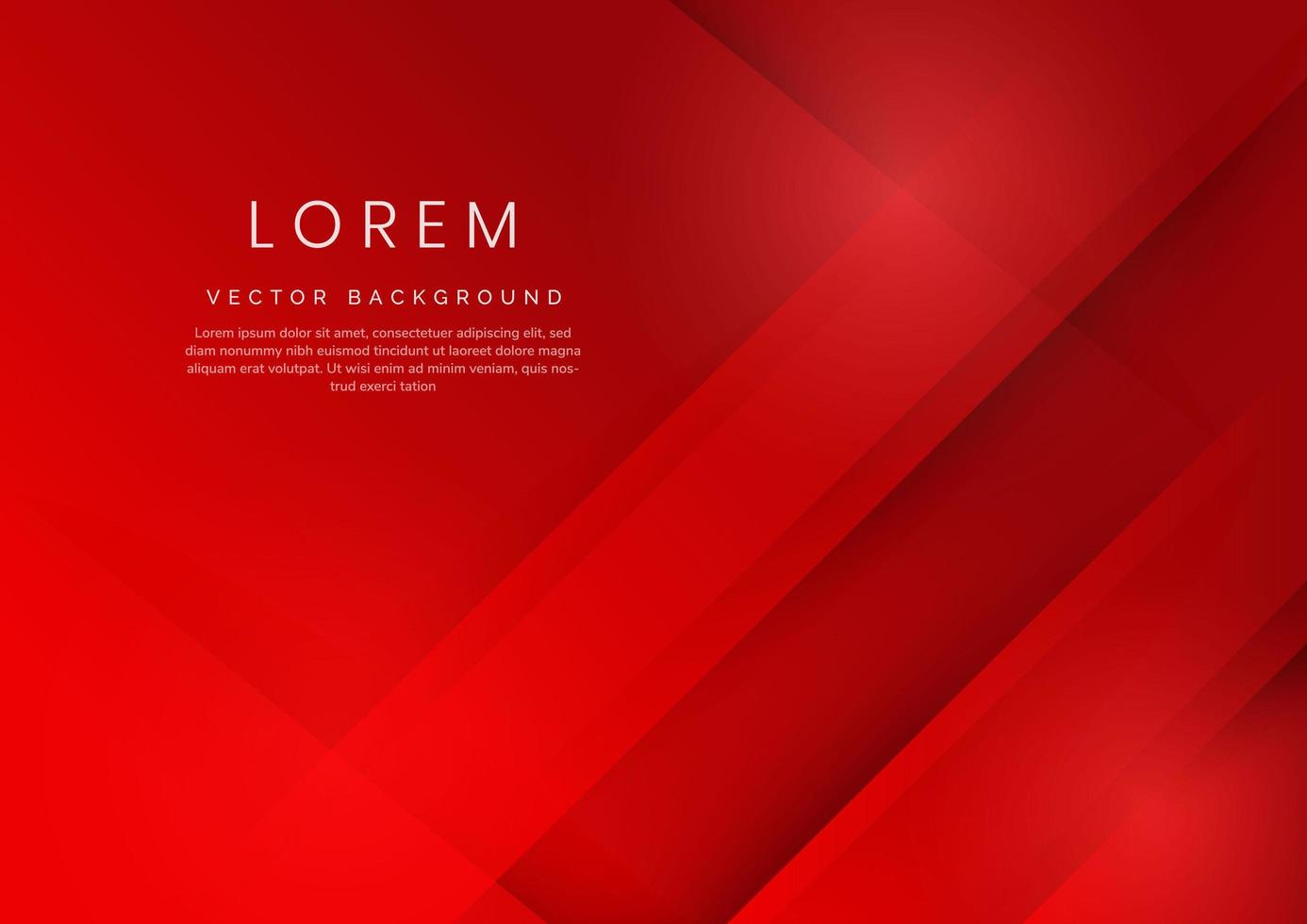Abstract red gradient geometric diagonal background. vector