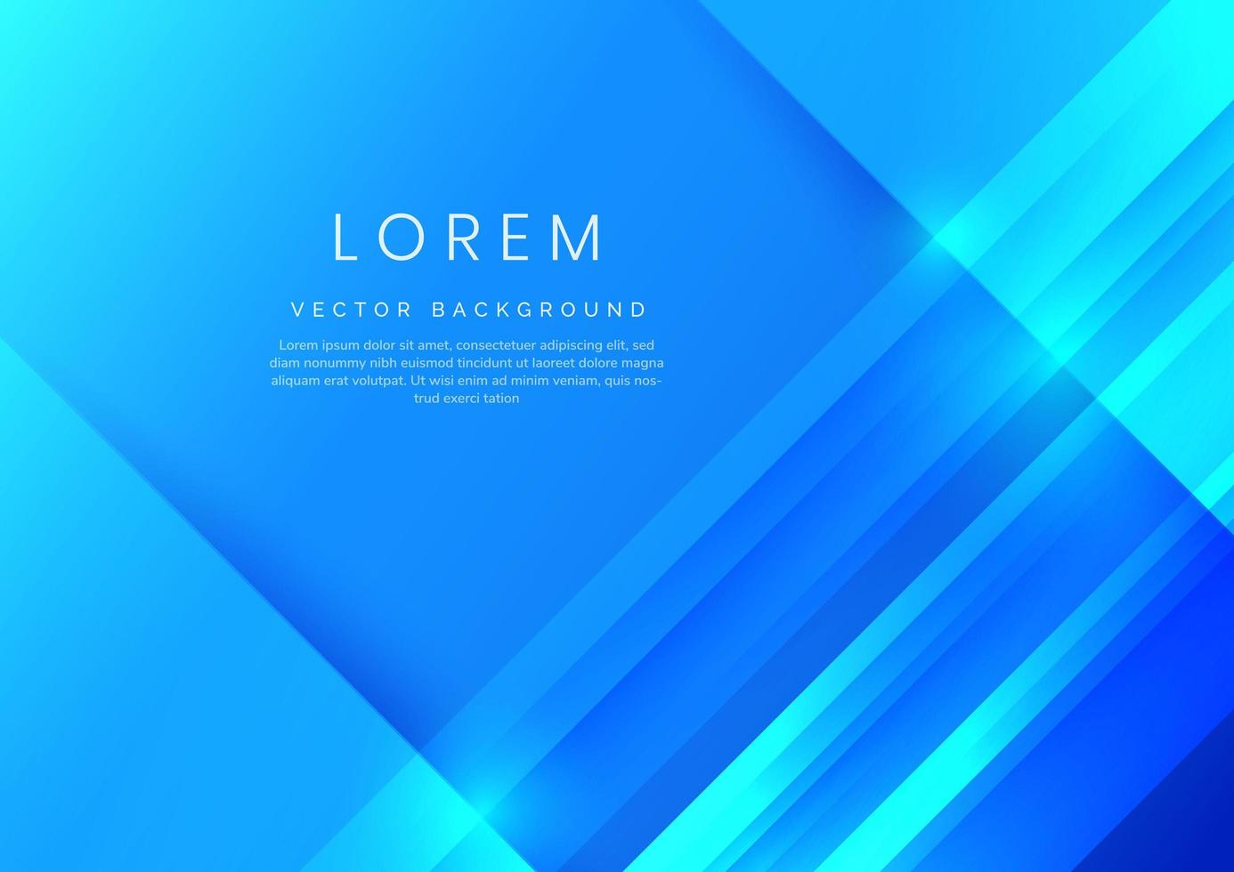 Abstract blue gradient geometric diagonal background. Minimal style. vector