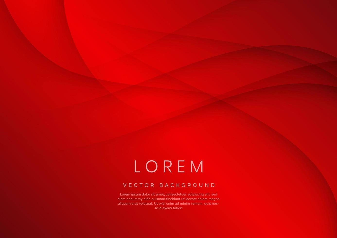 Abstract red curve template background with space for text. vector