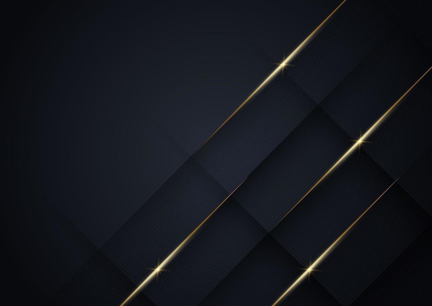 Abstract luxury shiny dark blue background with lines golden glowing. vector