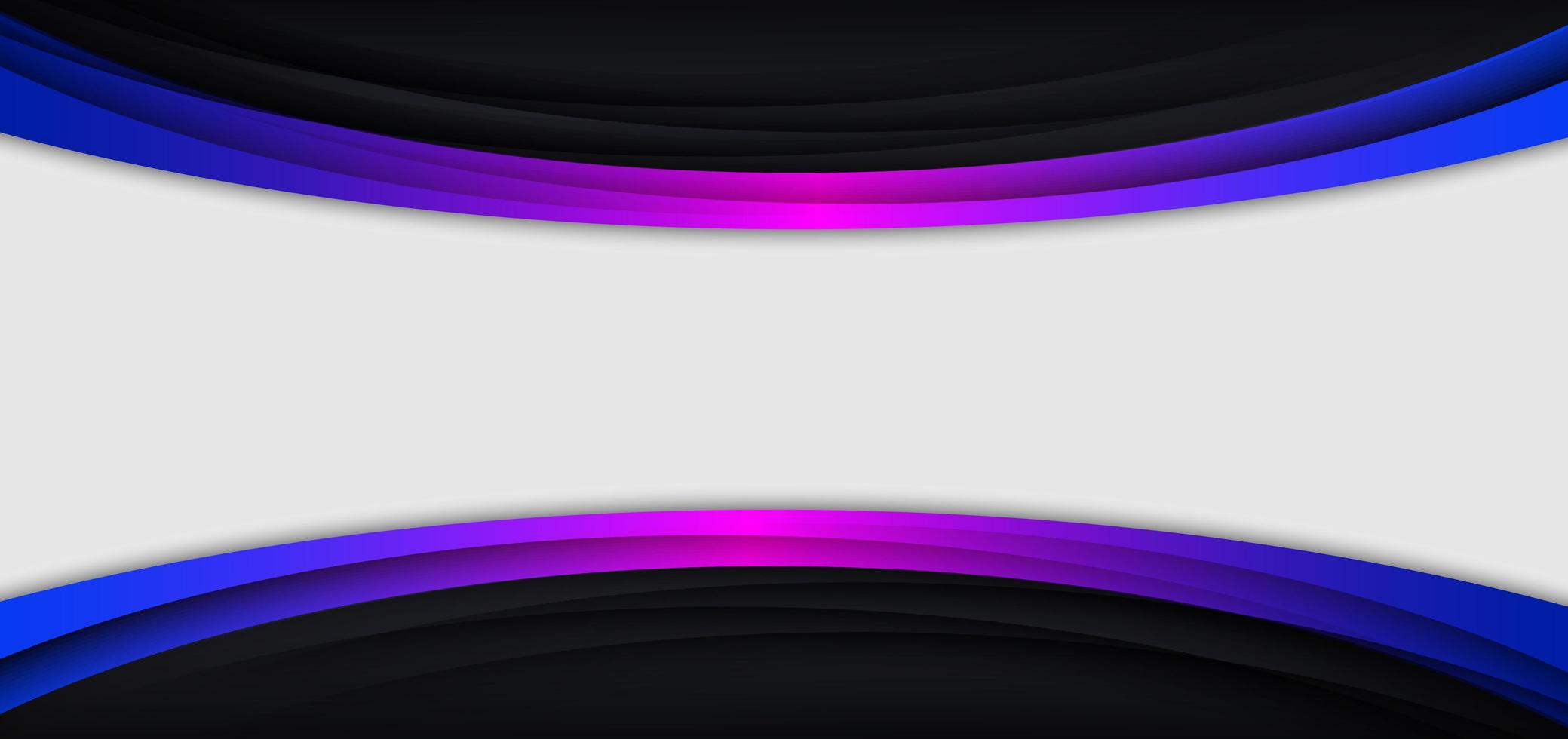 Abstract business template pink, blue and black gradient curved shape isolated on white background with space for your text. vector