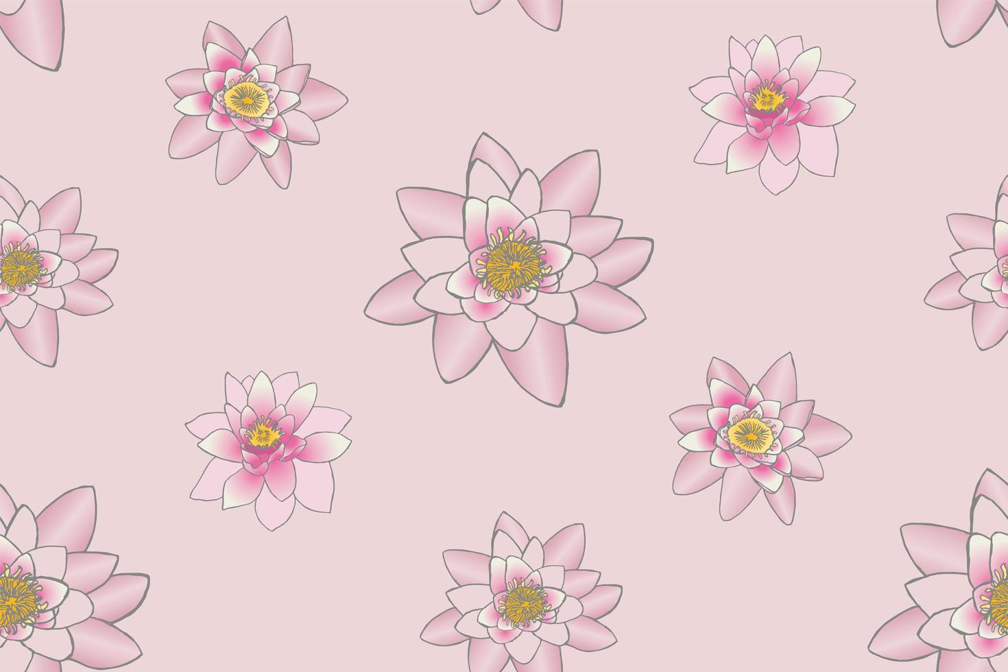 Rose Lotus Digital Art Seamless pattern photo