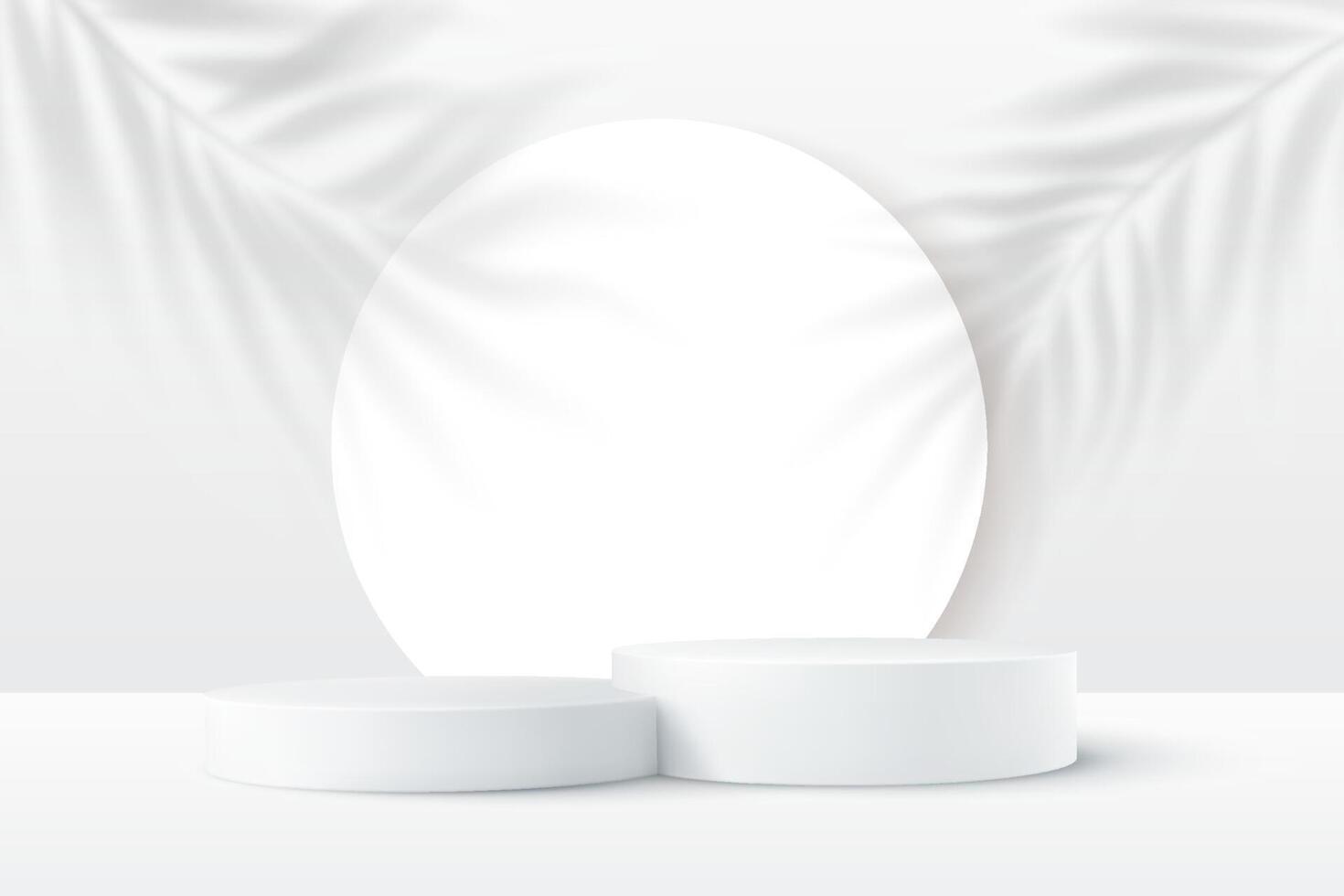 3d rendering podium stand product spotlight background vector