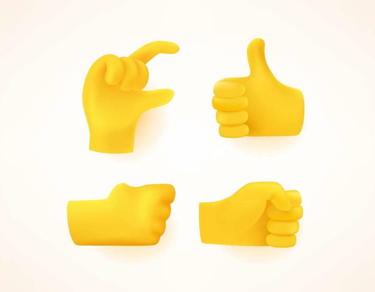 Vector emoji set for web and apps. Gestures
