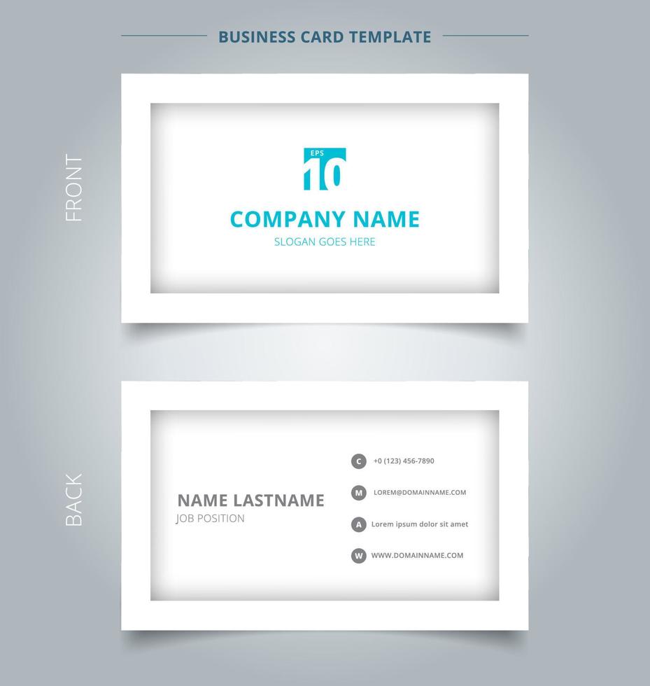 Creative business card and name card template modern blue geometric technology futuristic background. vector