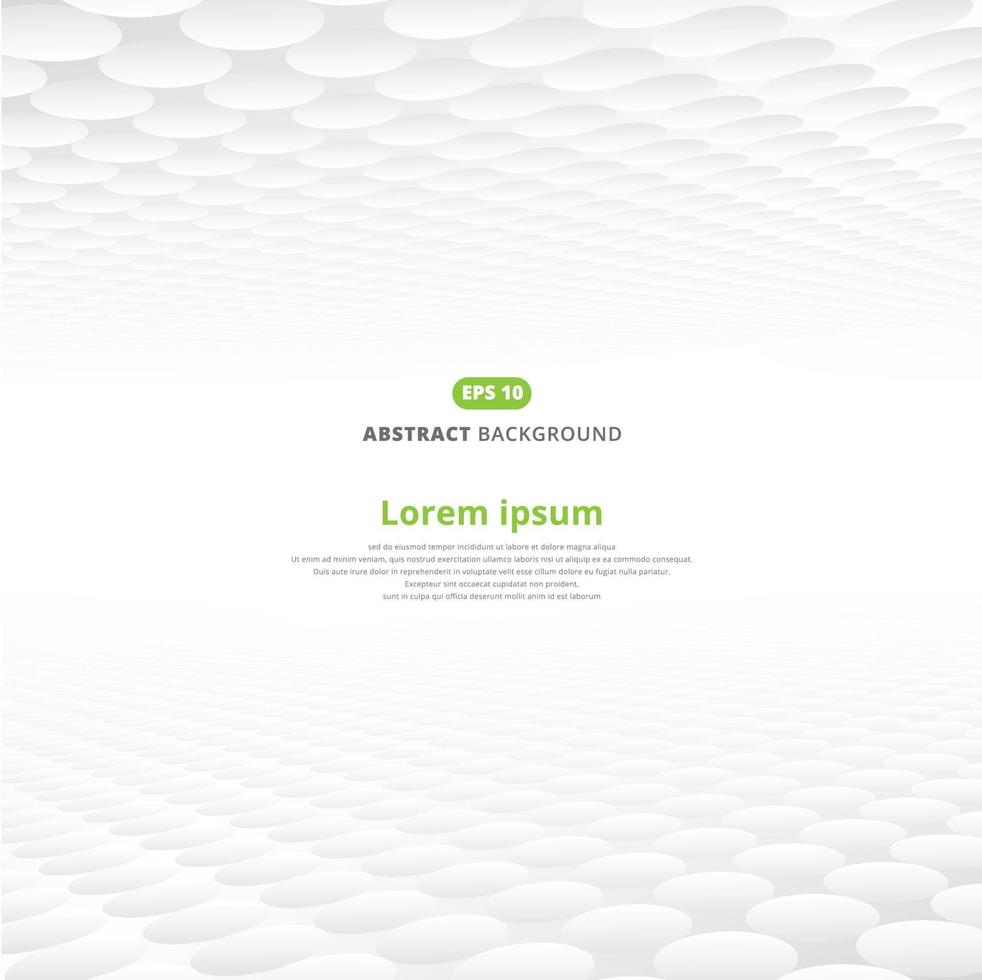 Abstract perspective grid 3d circle surface gray and white background vector