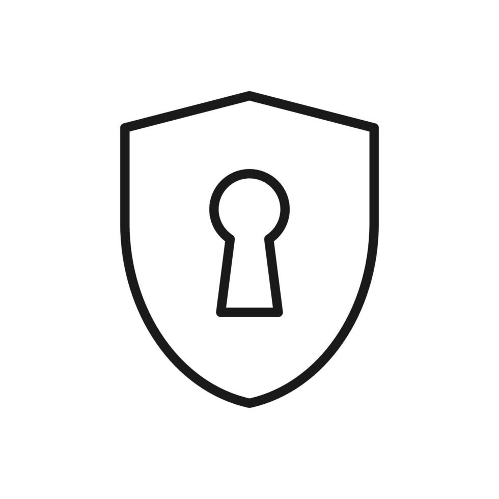 Cyber Security Vector, Line Icon, flat design. vector
