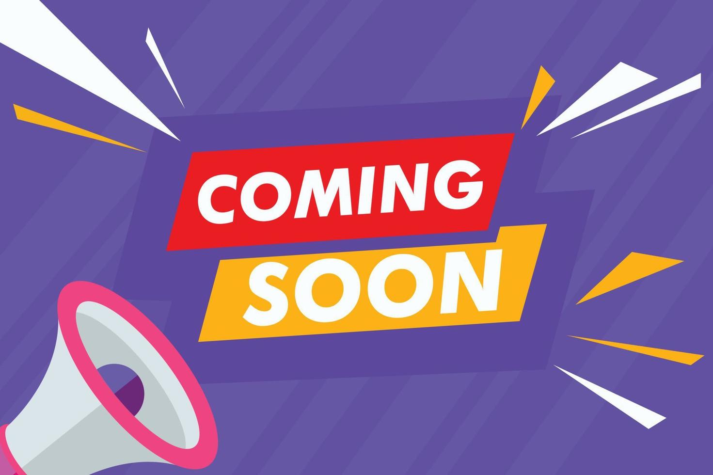 Flat design coming soon background Vector