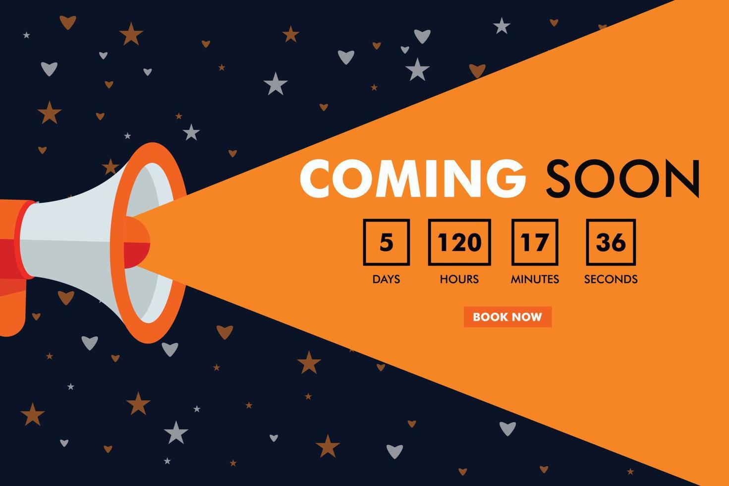 Flat coming soon background template Vector