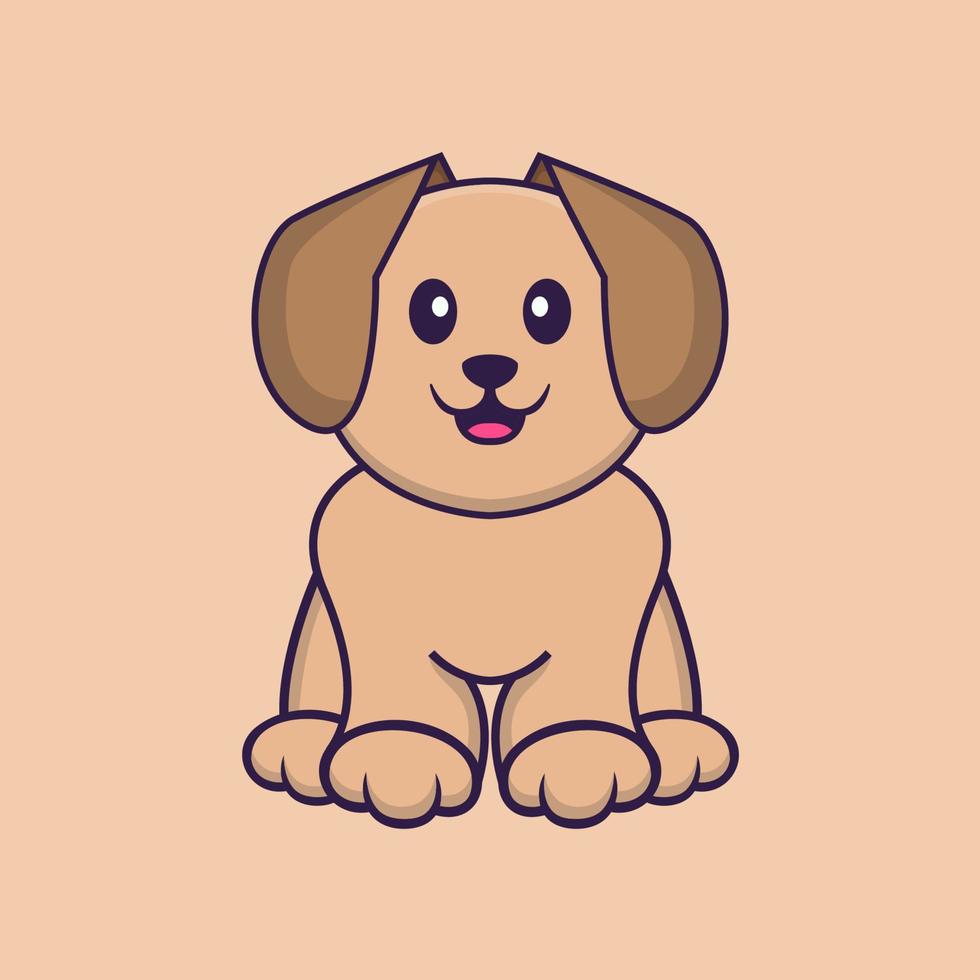 Cute dog cartoon character vector illustration. 4244268 Vector Art at  Vecteezy