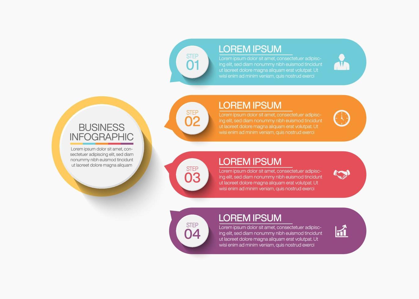 Presentation infographic template vector